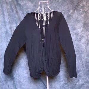 Lyss Loo long sleeve criss cross front shirt